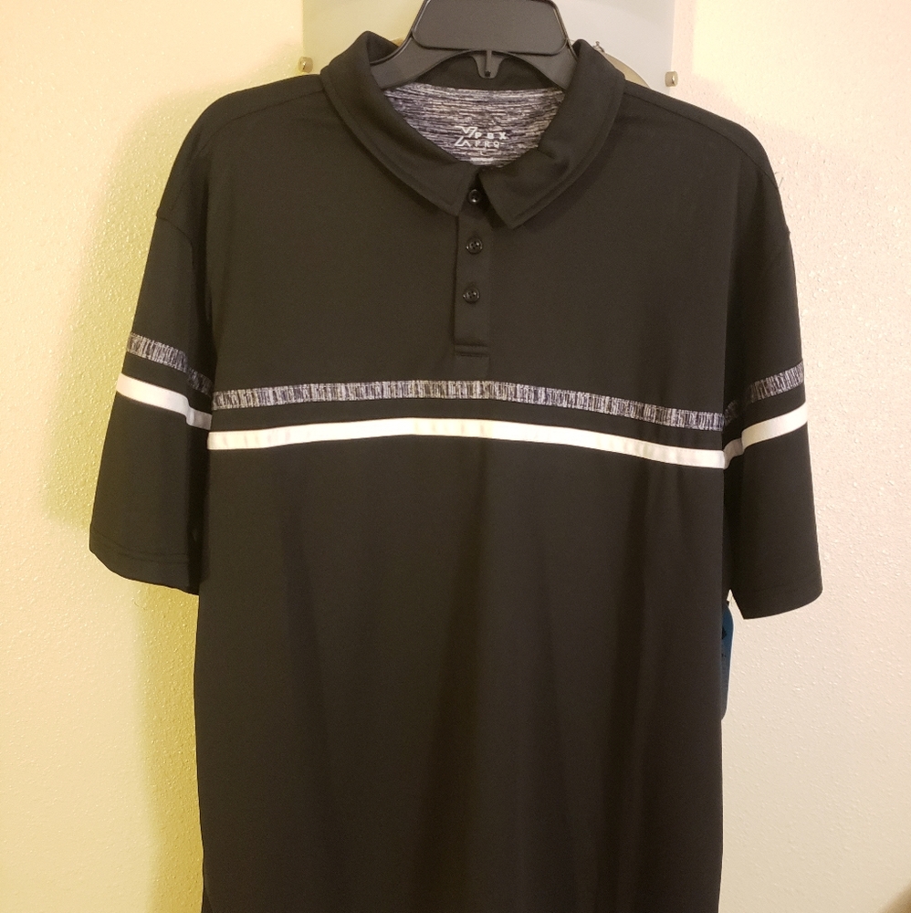 PBX Pro Polo Golf Shirt Size Lg Color Black